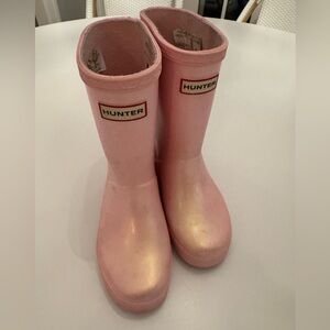 Hunter Blush Pink Kids Rain boots 12